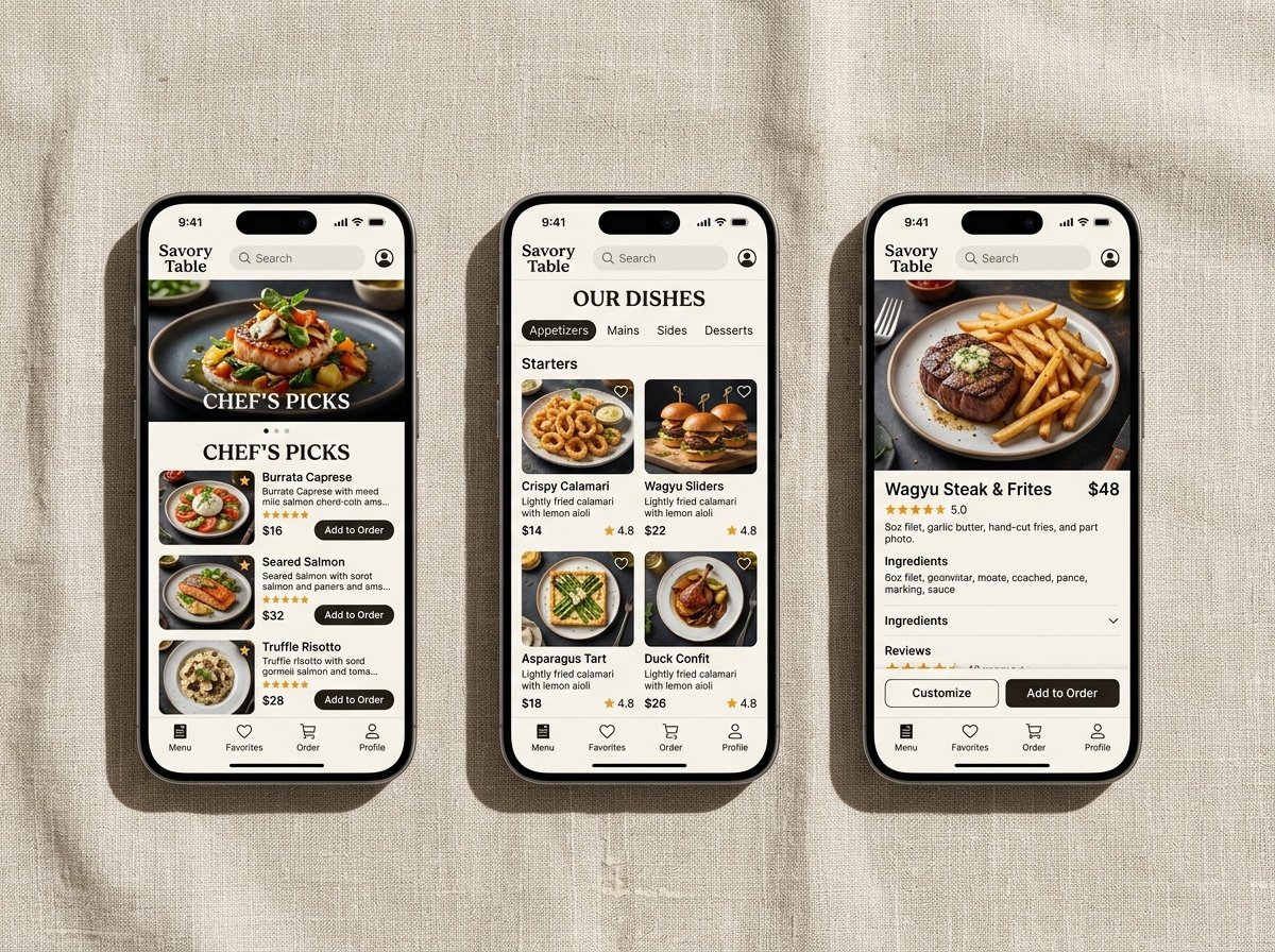 Restaurant Mobile Website Design Concept